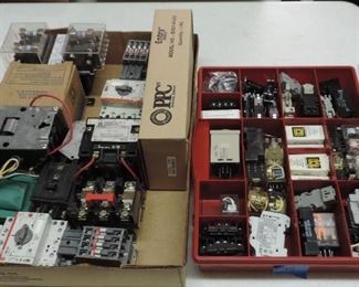 CONTACTS, STARTERS AND RELAYS  SELLING AS A LOT