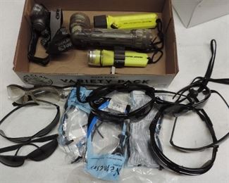 PROTECTIVE EYE GEAR, FLASHLIGHTS, AND MORE