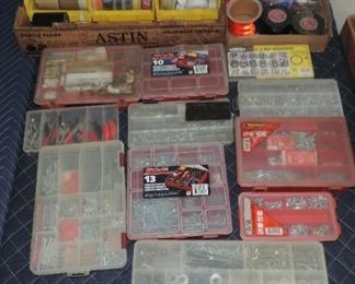O RINGS, CLIPS, NUTS, BOLTS, ELECTRICAL TAPE, ORGANIZERS, AND MORE
