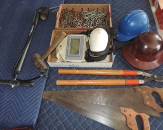 HAND TOOLS, HELMETS CHAINS AND MORE