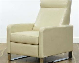 Madison Park Modernist Chrome Frame Recliner 