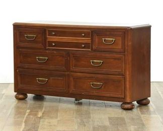 Stanley Hepplewhite Style Long Dresser W Bun Feet