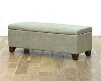 Contemporary Stone Gray Storage Ottoman