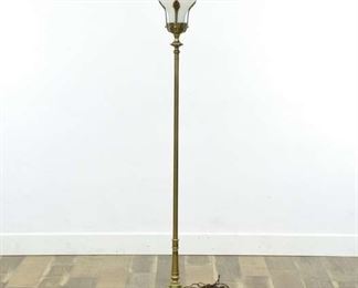 Belle Epoque Style Brass Torchiere Floor Lamp, Sweden