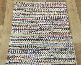 3.5'X2.5' Bohemian Braided Rag Rug 