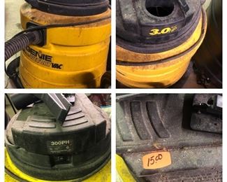 3.0hp Genie Wet/Dry vac on wheels $15