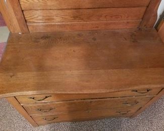 antique oak dresser with mirror