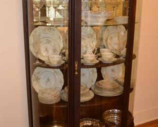 Limoges France Theodore Haviland - Antique Oak China Cabinet