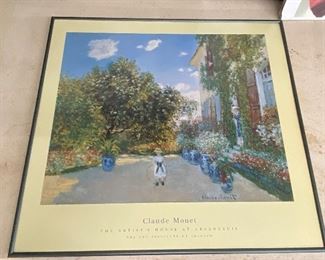 CLAUDE MONET POSTER- PROFESSIONALLY FRAMED - $40. Look at it and be happy before you pay!