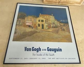 VAN GOGH POSTER - PROFESSIONALLY FRAMED 30" X 48".  $24. Look at it and be happy before you pay!