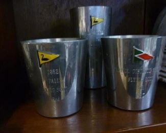 Yacht racing prize cups.  We only have 3 left out of 20.  Remaining cups offered at $8 and $12 each, depending on size.