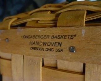 We have about 12 Longaberger baskets left of different sizes and forms.