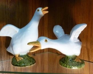 Pair of ceramic squawking ducks @ $12/pair