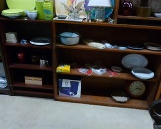 Bookcase/display case units, one on left now @ $15, one of right now @ $30