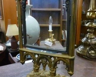 Gothic revival (later 19th century) vanity standing mirror, now offered at less than half price at $40 