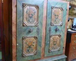 Antique Swiss (?) armoire dated 1776, @ $900