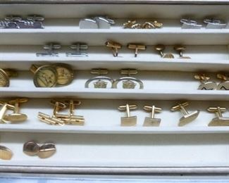 Most of these pairs of cufflinks now offered at $10-$16/pair, except for the goldplated ones @ $36/pair