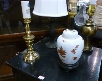 Sample of 4 small table lamps, most in this size now offered at $18 each