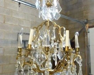 This chandelier is 32"h x 18"w, fine/heavy crystals, @ $864