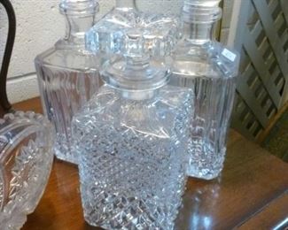 NON-matching set of 4 decanters, now reduced to $24 each
