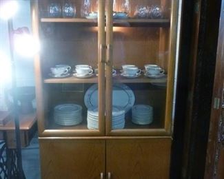 This china cabinet has an interior back light, over 3 shelves, over 2 doors, now reduced to $50