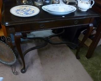 C. 1920s-1930s American, mahogany table with drawer, now reduced to $50