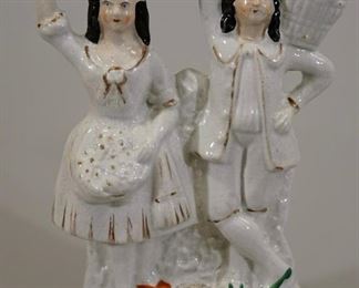 Lot 3 Victorian Staffordshire Flatback Group of Gardeners