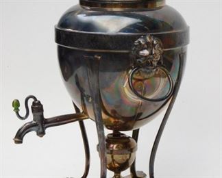 Lot 11 English Regency Hot Water Urn Sheffield Silver Plate
