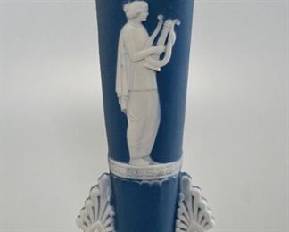 Lot 47A Schafer  Vater Blue Jasperware Bisque Porcelain Vase