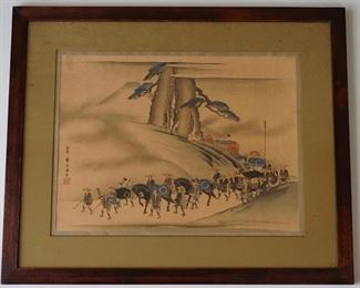 Lot 397 Ando Hiroshige Daimyos Procession Japanese Woodblock