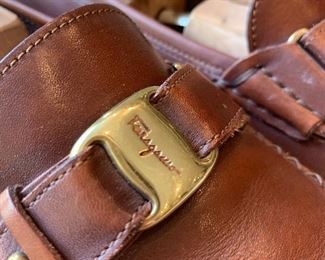 Close up of the Men’s Ferragamo loafers, pair #2. 