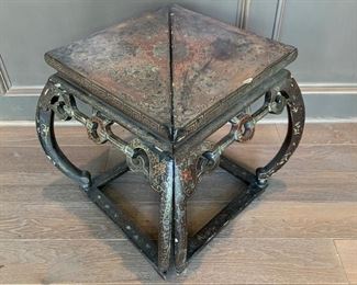 Antique chinoiserie plant stand / side tables. They need repair. Original bill of sale was $800. Yours for $60. 