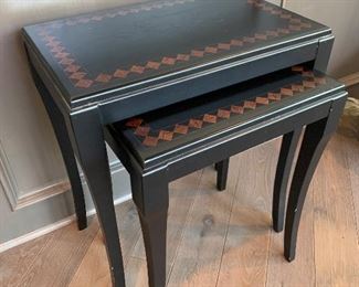 Nesting side tables by Bombay. Some scratches on the top and legs from normal use. $40