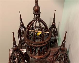 Top view of the bird cage. 