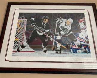 Limited edition, signed sports print, hockey scene.  $250