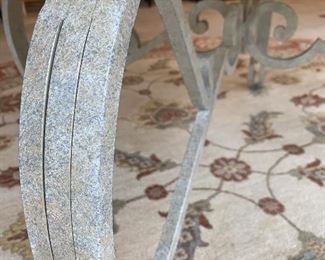 Close up of dining table base.