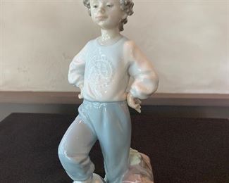 Officially marked Lladro 6 - “Starting Forward” with box $80 Excellent condition.