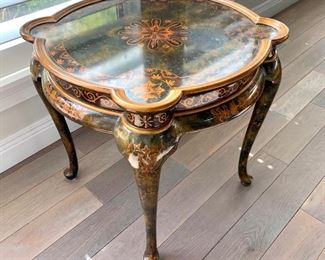 Maitland Smith  side table- condition note: Fair, with damage on top $100 