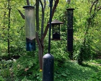 Everybody loves bird feeders! Group of three feeders with Shepherd’s hook.  $50 ALL (4 pieces)