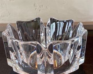 Signed and numbered crystal bowl...measures 4'H x 6"D.   $30   (Trying to determine artist!)