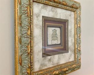 PAIR of Victorian chair framed art. $60 / both. 