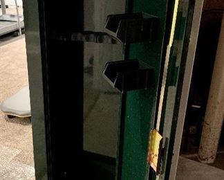 Interior image of the gun locker. With key. Hunter green. 