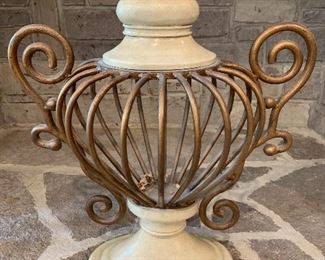 Decorative urn - fill with your favorite things! Lid opens. We love the idea of painting this colbalt blue and filling it with modern, faux greenery. $20