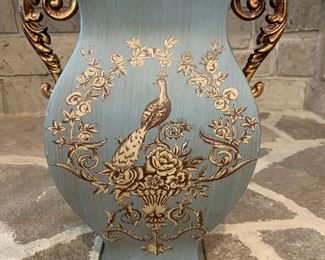 Vase with gold handles...$10