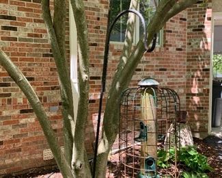 Shepherd hook with bird feeder. $30.00