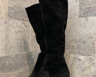 Women's Ferragamo Suede Black Boots. Size 8.5. $100