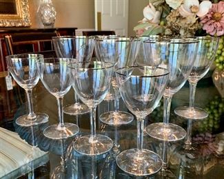 Vintage stemware. 19 total pieces, $50.00