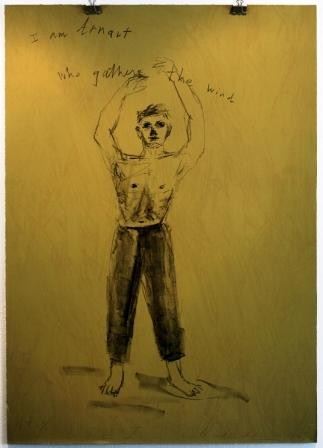 Nicolas Africano, AF_0009, (7 more) I am Arnaut
who gathers..., 1989 40.0 x 29.0 ", Lithograph/silk
screen
