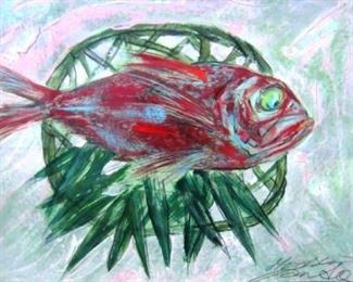 Misaki Ando,  IMG_1305,  Untitled (fish),  19.0 x 25.25 "