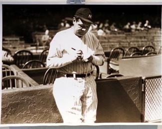 Irving Haberman, Haber34, Babe Ruth
autographing baseball